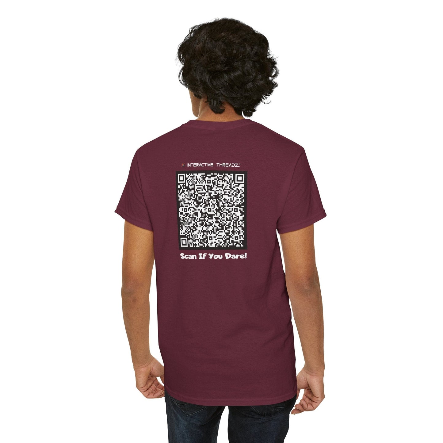 T-Shirt Maroon / S Money Doesn't Bring Happiness, The Beer Truck Does - QR Code Shirt - Gildan 5000 Unisex T-shirt GiftsByJeff Gifts By Jeff Pittsburgh PA