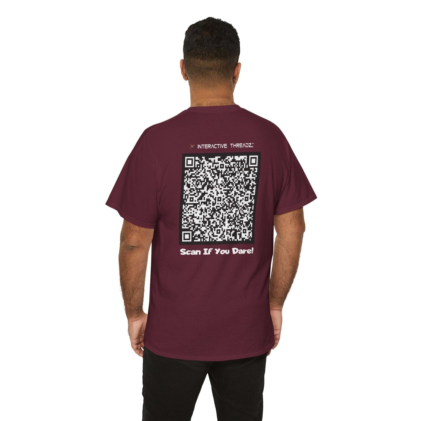 T-Shirt Maroon / S You Owe Me A Beer, Or A Peek At Your Titties - QR Code Shirt - Gildan 5000 Unisex T-shirt GiftsByJeff Gifts By Jeff Pittsburgh PA