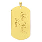 Jewelry Military Chain (Gold) / Yes To  My Amazing Daughter -Remember Whose Daughter You Are And Straighten Your Crown! - Dog Tag Necklace GiftsByJeff Gifts By Jeff Pittsburgh PA