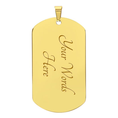 Jewelry Military Chain (Gold) / Yes To My Precious Daughter, Love Dad - Know that you carry my love with you always. GiftsByJeff Gifts By Jeff Pittsburgh PA