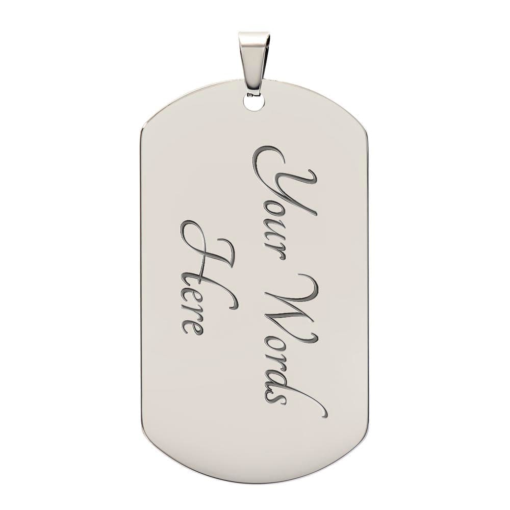 Jewelry Military Chain (Silver) / Yes To My Precious Granddaughter, Love Grandma - You are stronger and more capable than you know. GiftsByJeff Gifts By Jeff Pittsburgh PA