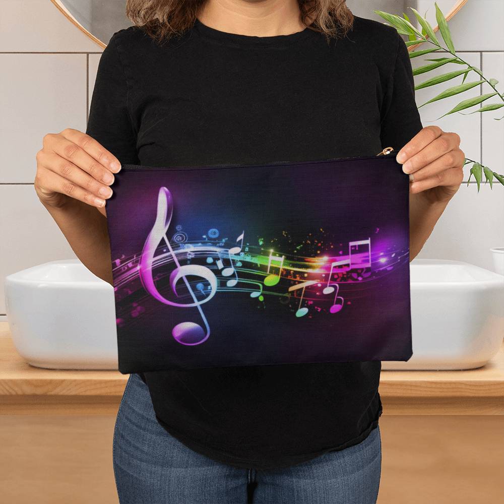 Jewelry Music Is My Life - Large Fabric Zippered Pouch GiftsByJeff Gifts By Jeff Pittsburgh PA