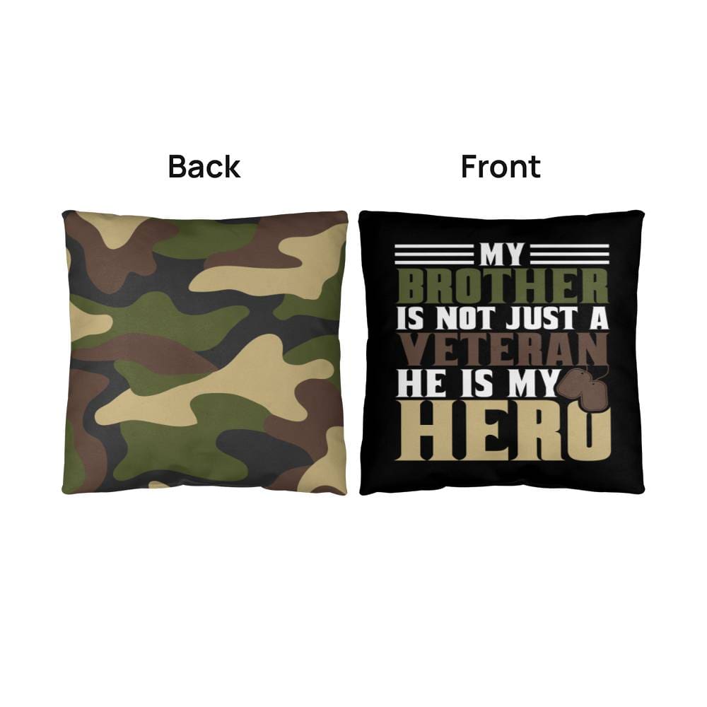 Jewelry My Brother Is Not Just A Veteran, He Is Also My Hero - Classic Camo Patriotic Pillow GiftsByJeff Gifts By Jeff Pittsburgh PA