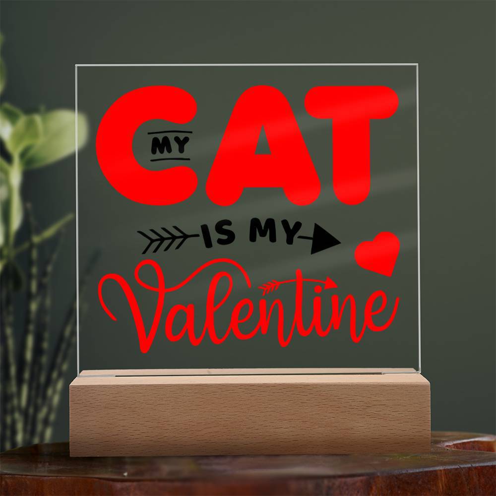 Jewelry My Cat Is My Valentine ~ Acrylic Square Plaque GiftsByJeff Gifts By Jeff Pittsburgh PA