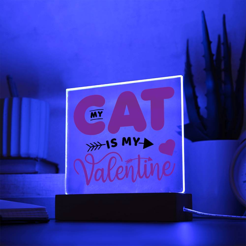 Jewelry My Cat Is My Valentine ~ Acrylic Square Plaque GiftsByJeff Gifts By Jeff Pittsburgh PA