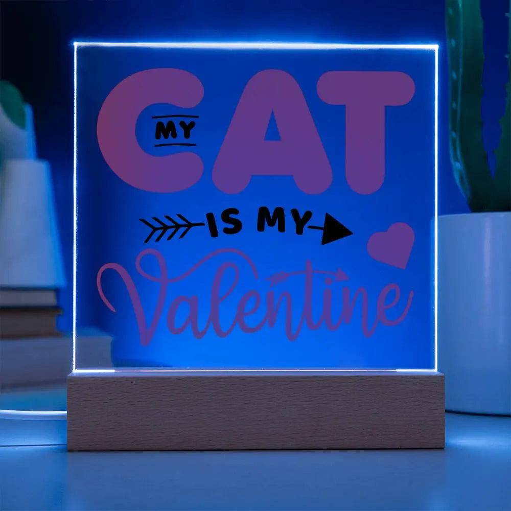 Jewelry My Cat Is My Valentine ~ Acrylic Square Plaque GiftsByJeff Gifts By Jeff Pittsburgh PA