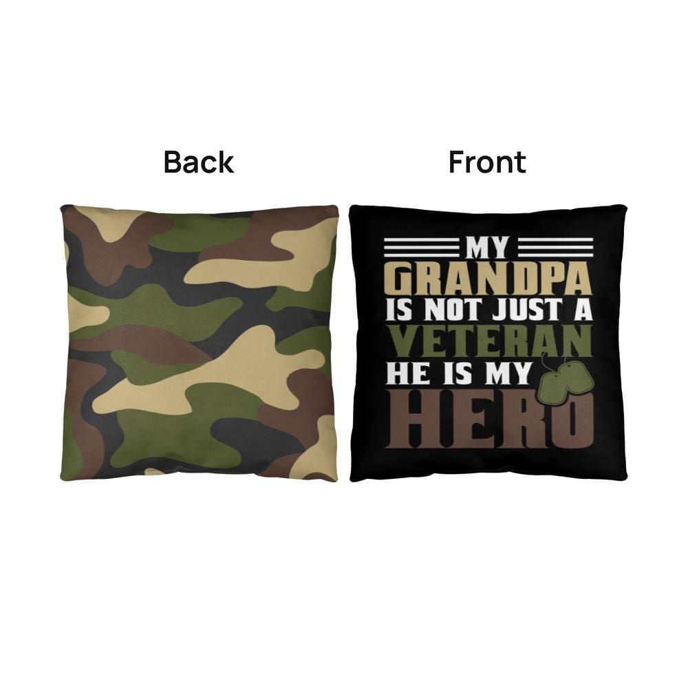 Jewelry My Grandpa Is Not Just A Veteran, He Is Also My Hero - Classic Camo Patriotic Pillow GiftsByJeff Gifts By Jeff Pittsburgh PA