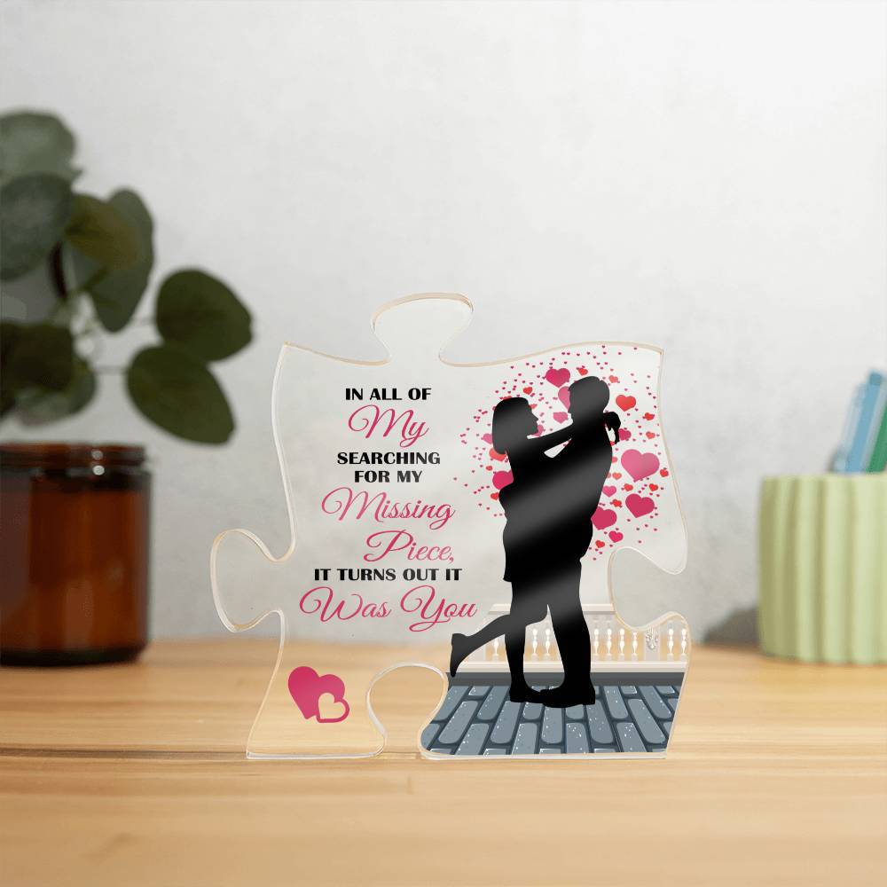 Jewelry My Missing Piece Was You Silhouette ~ Acrylic Puzzle Plaque GiftsByJeff Gifts By Jeff Pittsburgh PA