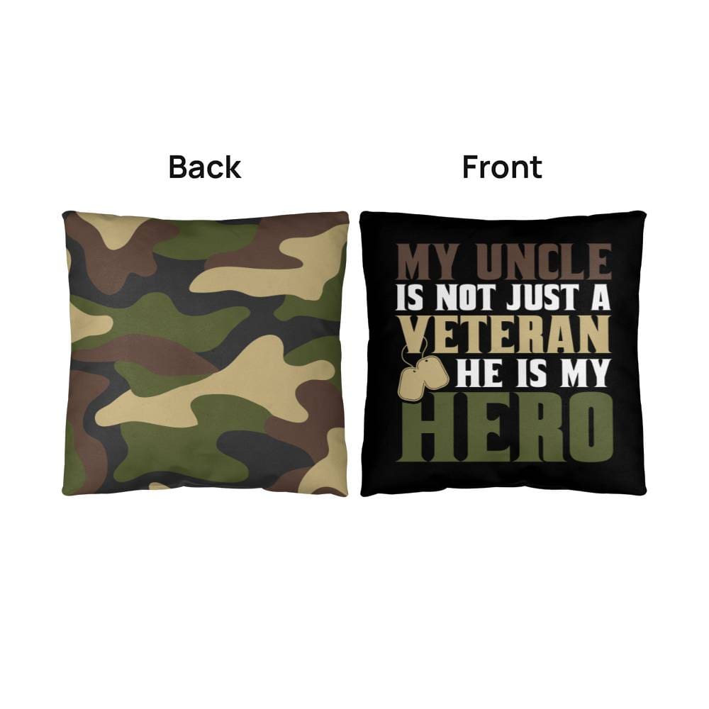 Jewelry My Uncle Is Not Just A Veteran, He Is Also My Hero - Classic Camo Patriotic Pillow GiftsByJeff Gifts By Jeff Pittsburgh PA