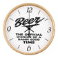 Jewelry Natural / Black BEER, The Official Sponsor Of A Damn Good Time - 10" Wood Framed Wall Clock GiftsByJeff Gifts By Jeff Pittsburgh PA