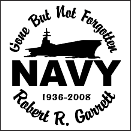 Car Decals NAVY Carrier - Celebration Of Life Decal GiftsByJeff Gifts By Jeff Pittsburgh PA