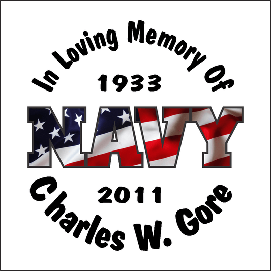 Car Decals NAVY Full Color Flag - Celebration Of Life Decal GiftsByJeff Gifts By Jeff Pittsburgh PA