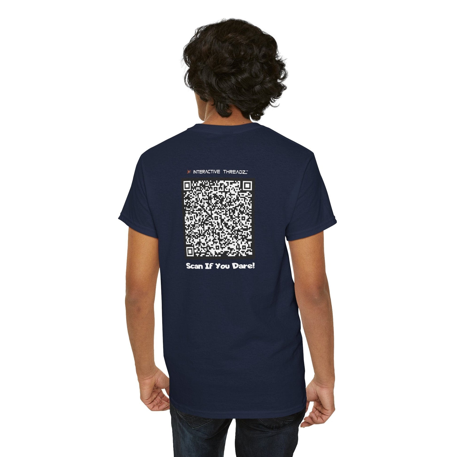 T-Shirt Navy / S Who Needs Therapy When You've Got Titties & Beer - QR Code Shirt - Gildan 5000 Unisex T-shirt GiftsByJeff Gifts By Jeff Pittsburgh PA