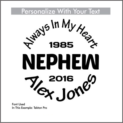 Car Decals NEPHEW - Celebration Of Life Decal GiftsByJeff Gifts By Jeff Pittsburgh PA