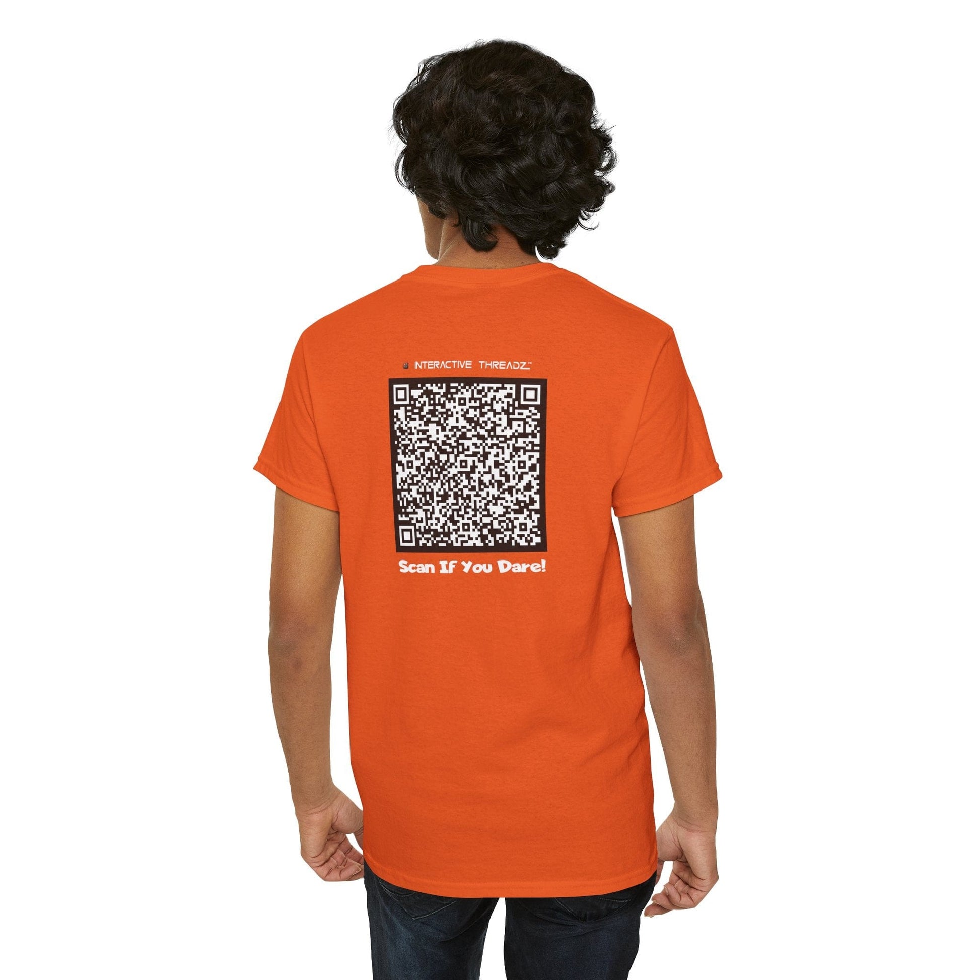 T-Shirt Orange / S Bourbon, Beer & Babes, Three Things That Never Fail To Give Me A Headache - QR Code Shirt - Gildan 5000 Unisex T-shirt GiftsByJeff Gifts By Jeff Pittsburgh PA