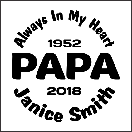 Car Decals PAPA - Celebration Of Life Decal GiftsByJeff Gifts By Jeff Pittsburgh PA