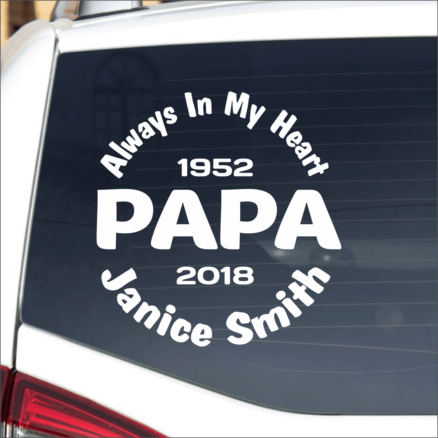 Car Decals PAPA - Celebration Of Life Decal GiftsByJeff Gifts By Jeff Pittsburgh PA