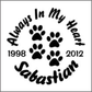 Car Decals Paw Prints - Celebration Of Life Decal GiftsByJeff Gifts By Jeff Pittsburgh PA