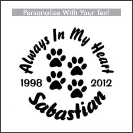 Car Decals Paw Prints - Celebration Of Life Decal GiftsByJeff Gifts By Jeff Pittsburgh PA