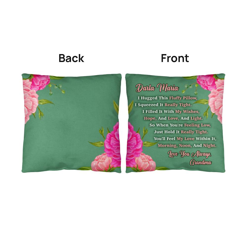 Jewelry Personalized Flower Pillow - I Filled It With My Wishes, Hope, And Love, And Light. - classic throw pillow keepsake GiftsByJeff Gifts By Jeff Pittsburgh PA