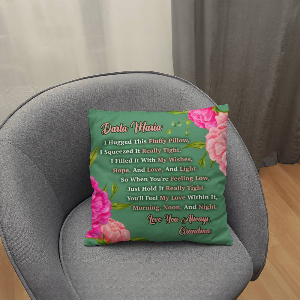 Jewelry Personalized Flower Pillow - I Filled It With My Wishes, Hope, And Love, And Light. - classic throw pillow keepsake GiftsByJeff Gifts By Jeff Pittsburgh PA