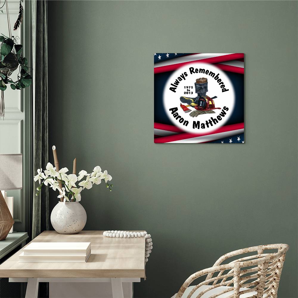 Jewelry Personalized Full Color Fire Gear 2 Wall Memorial High Gloss Metal Print GiftsByJeff Gifts By Jeff Pittsburgh PA