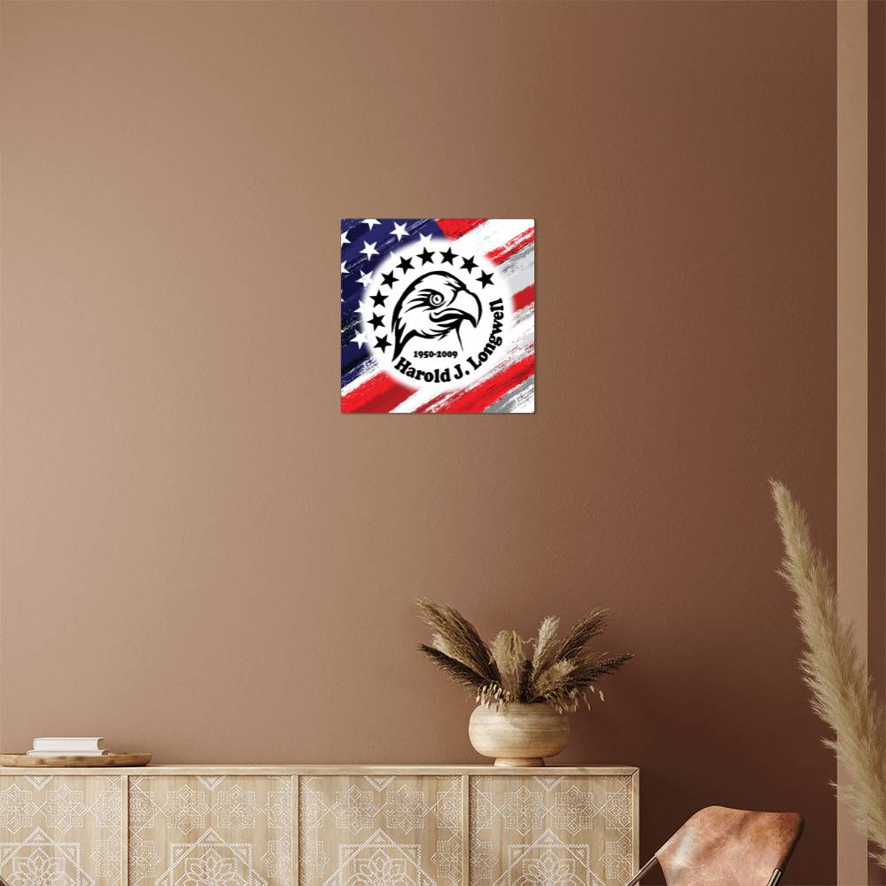 Jewelry Personalized Patriotic Eagle & Stars Wall Memorial High Gloss Metal Print GiftsByJeff Gifts By Jeff Pittsburgh PA