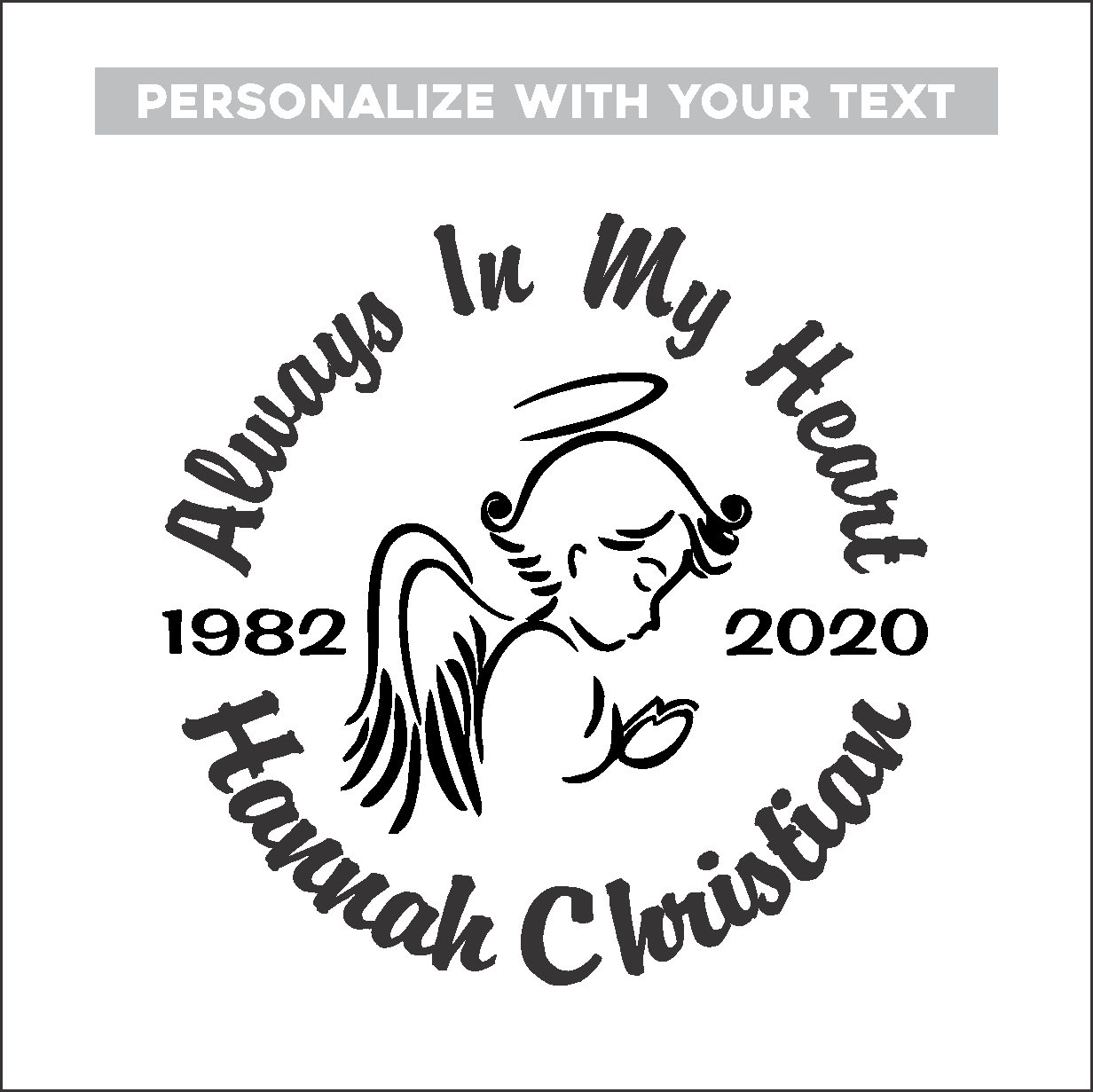 Car Decals Praying Angel - Celebration Of Life Decal GiftsByJeff Gifts By Jeff Pittsburgh PA