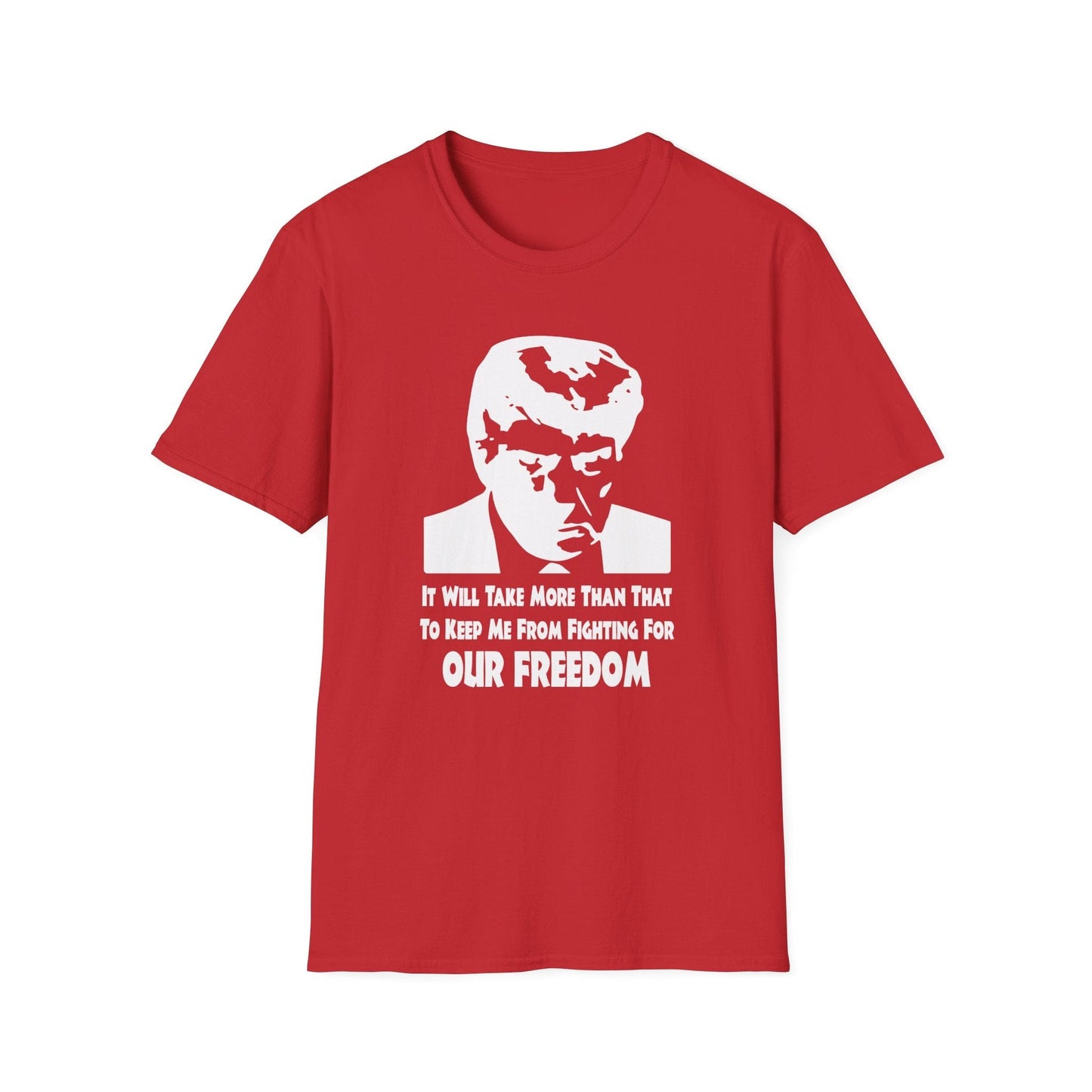 T-Shirt Red / S Copy of 45 For OUR FREEDOM - Front & Back Design -Unisex Softstyle T-Shirt GiftsByJeff Gifts By Jeff Pittsburgh PA