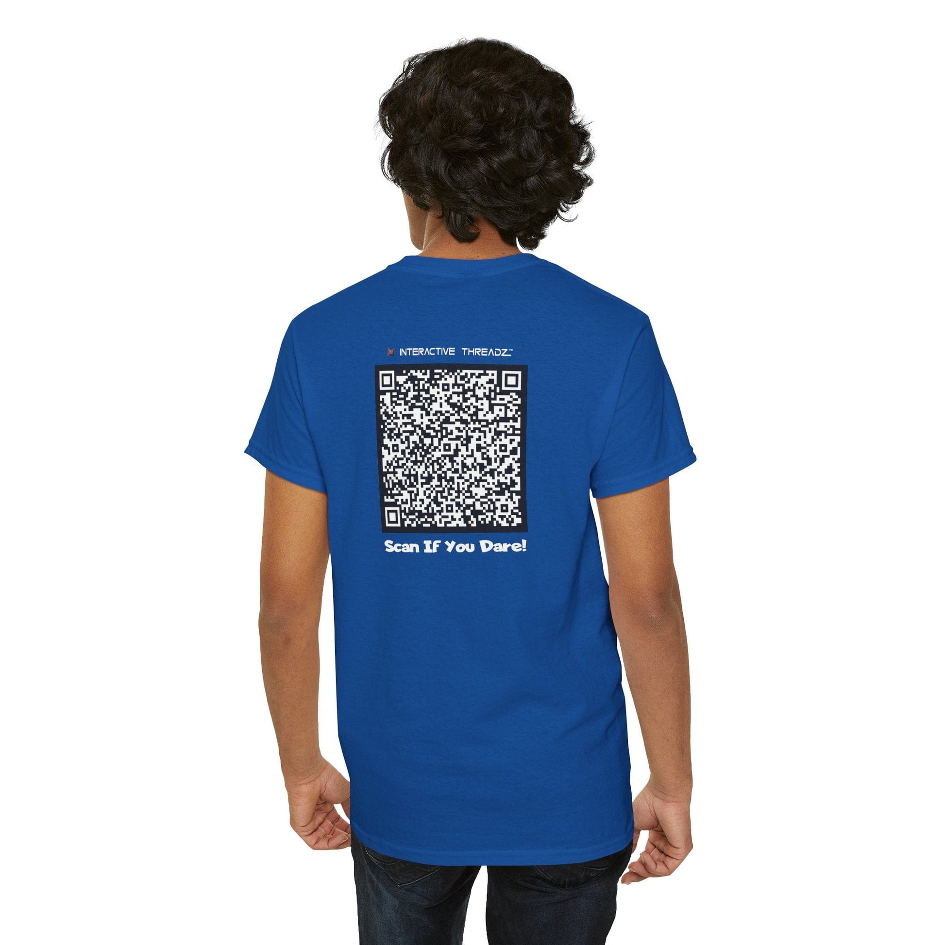 T-Shirt Royal / S Bourbon, Beer & Babes, Three Things That Never Fail To Give Me A Headache - QR Code Shirt - Gildan 5000 Unisex T-shirt GiftsByJeff Gifts By Jeff Pittsburgh PA