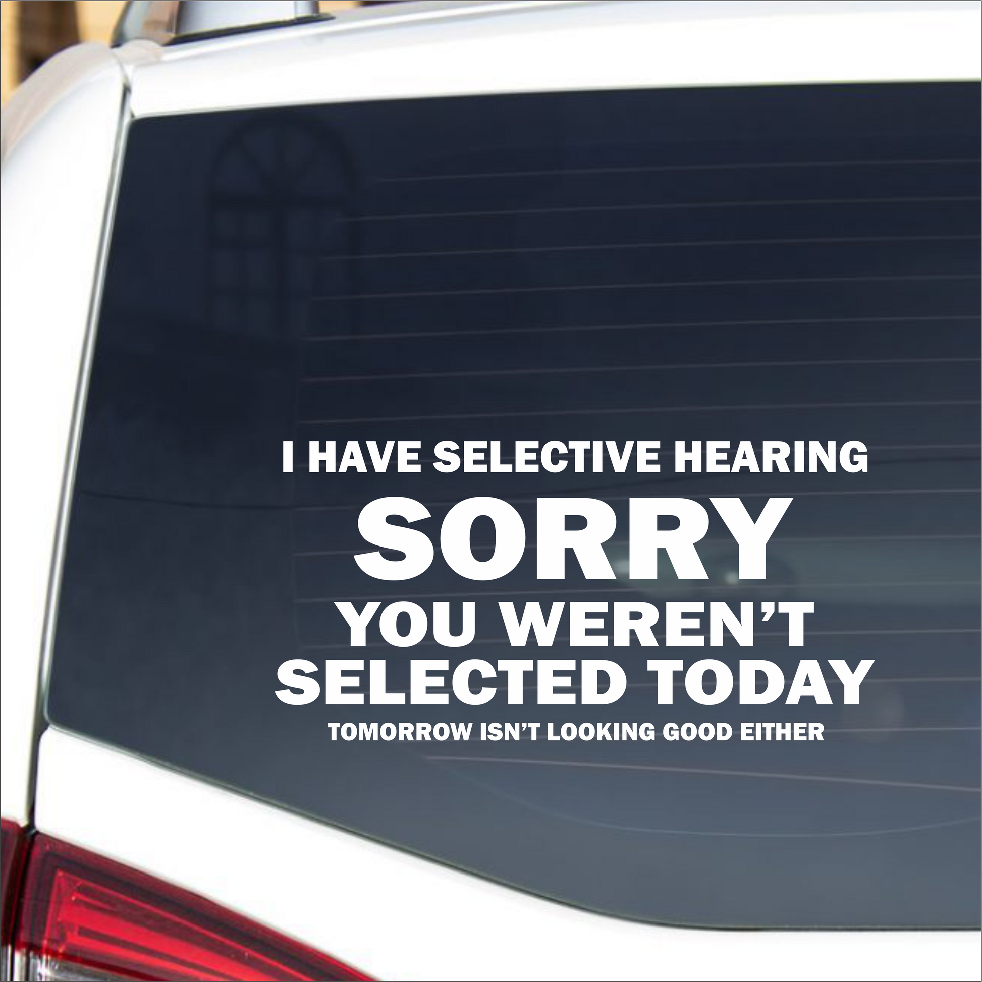 Car Decals SELECTIVE HEARING Vinyl Decal GiftsByJeff Gifts By Jeff Pittsburgh PA