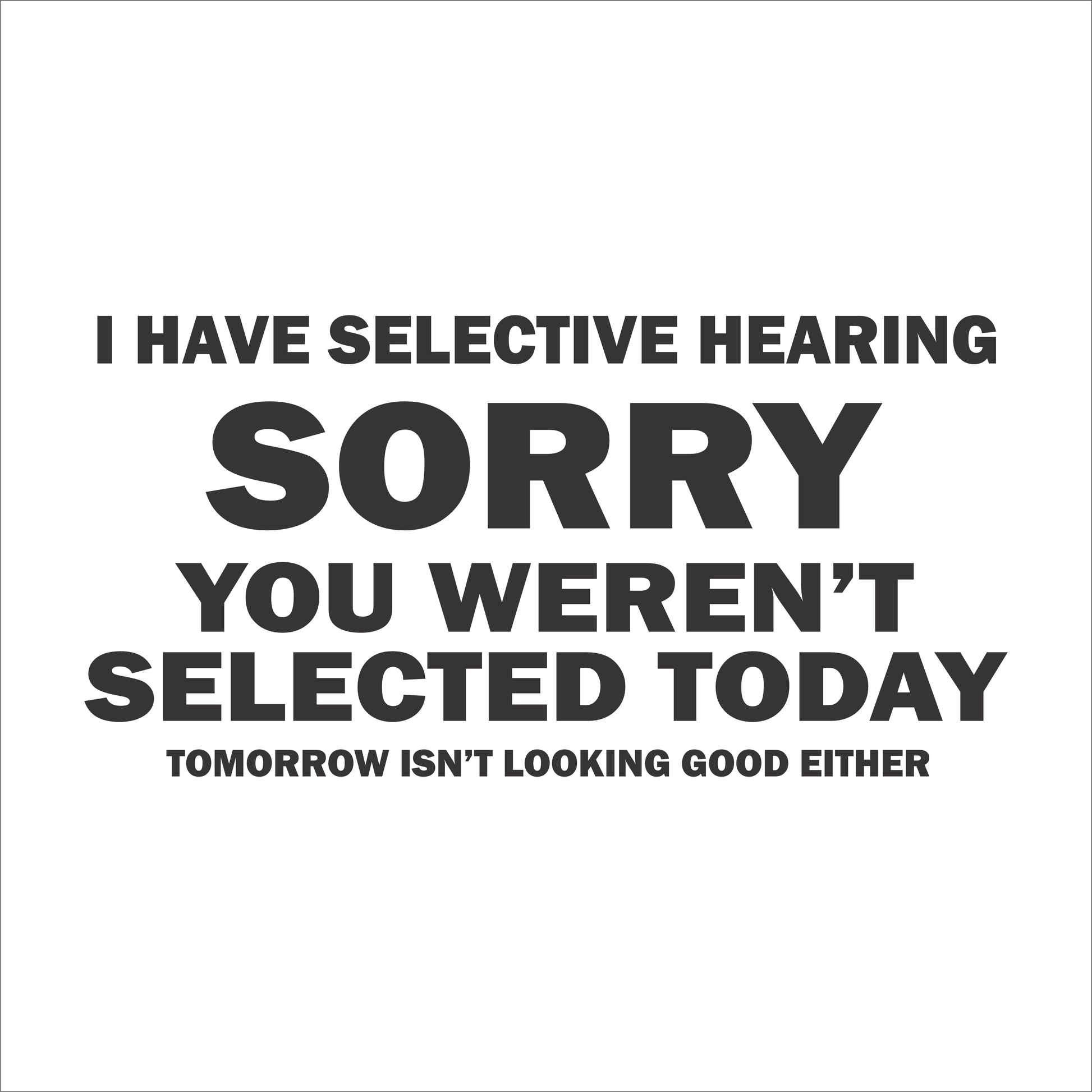 Car Decals SELECTIVE HEARING Vinyl Decal GiftsByJeff Gifts By Jeff Pittsburgh PA