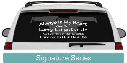 Car Decals Signature Memorial Decals GiftsByJeff Gifts By Jeff Pittsburgh PA