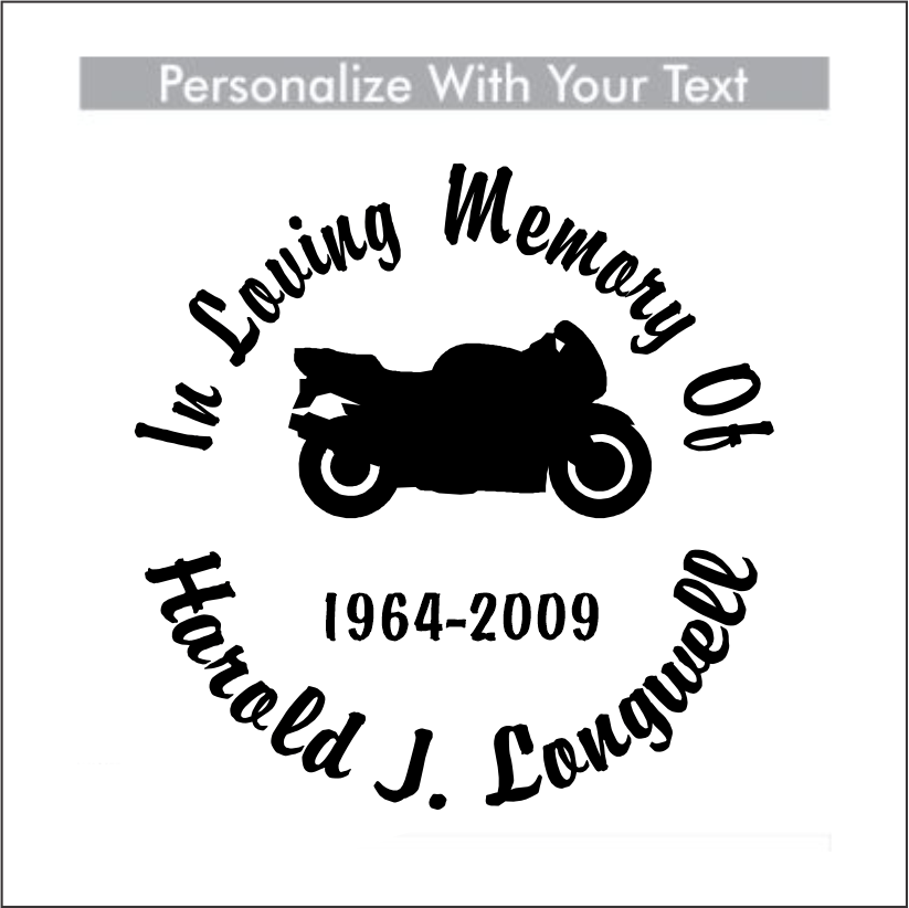 Car Decals Sport Bike 2 - Celebration Of Life Decal GiftsByJeff Gifts By Jeff Pittsburgh PA