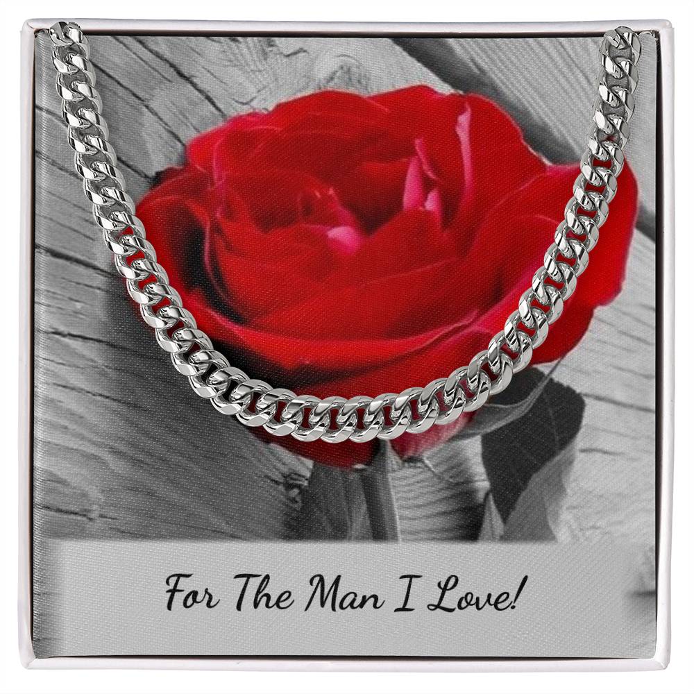 Jewelry Stainless Steel / Standard Box Cuban Link Chain with Personalized Message Card for Him GiftsByJeff Gifts By Jeff Pittsburgh PA