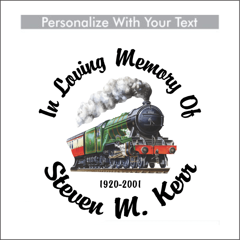 Car Decals Steam Engine Locomotive FULL COLOR Train - Celebration Of Life Decal GiftsByJeff Gifts By Jeff Pittsburgh PA