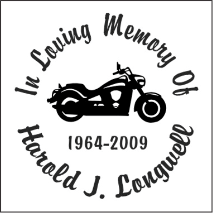 Car Decals Street Bike 1 - Celebration Of Life Decal GiftsByJeff Gifts By Jeff Pittsburgh PA