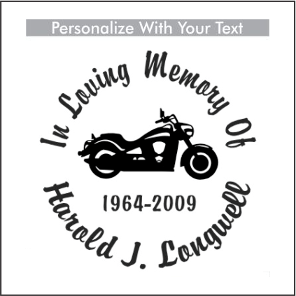 Car Decals Street Bike 1 - Celebration Of Life Decal GiftsByJeff Gifts By Jeff Pittsburgh PA