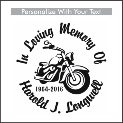 Car Decals Street Bike 3 - Celebration Of Life Decal GiftsByJeff Gifts By Jeff Pittsburgh PA