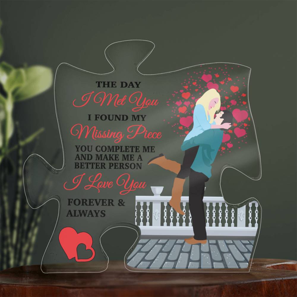 Jewelry The Day I Met You (Blonde) ~ Acrylic Puzzle Plaque GiftsByJeff Gifts By Jeff Pittsburgh PA