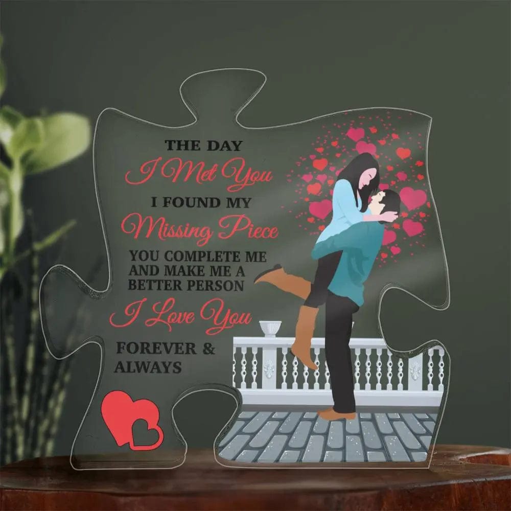 Jewelry The Day I Met You (Brunette) ~ Acrylic Puzzle Plaque GiftsByJeff Gifts By Jeff Pittsburgh PA