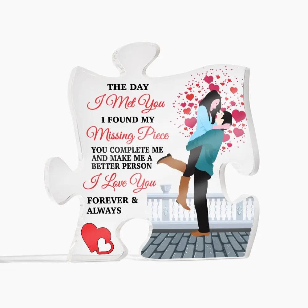 Jewelry The Day I Met You (Brunette) ~ Acrylic Puzzle Plaque GiftsByJeff Gifts By Jeff Pittsburgh PA