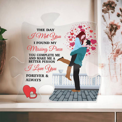 Jewelry The Day I Met You (Red) ~ Acrylic Puzzle Plaque GiftsByJeff Gifts By Jeff Pittsburgh PA