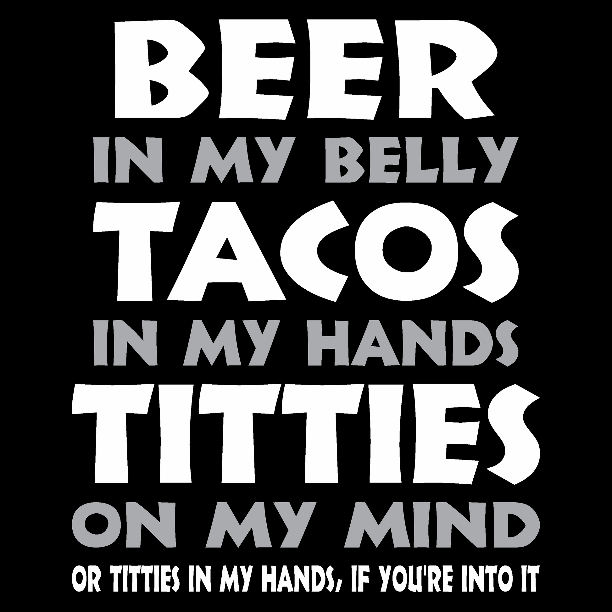 T-Shirt Titties On My Mind... Or Titties In My Hands, If You're Into It - Unisex Heavy Cotton Tee GiftsByJeff Gifts By Jeff Pittsburgh PA