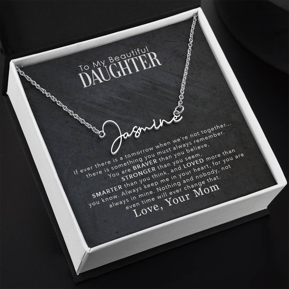 Jewelry To My Beautiful Daughter, Love Mom. Personalized Signature Name Necklace GiftsByJeff Gifts By Jeff Pittsburgh PA