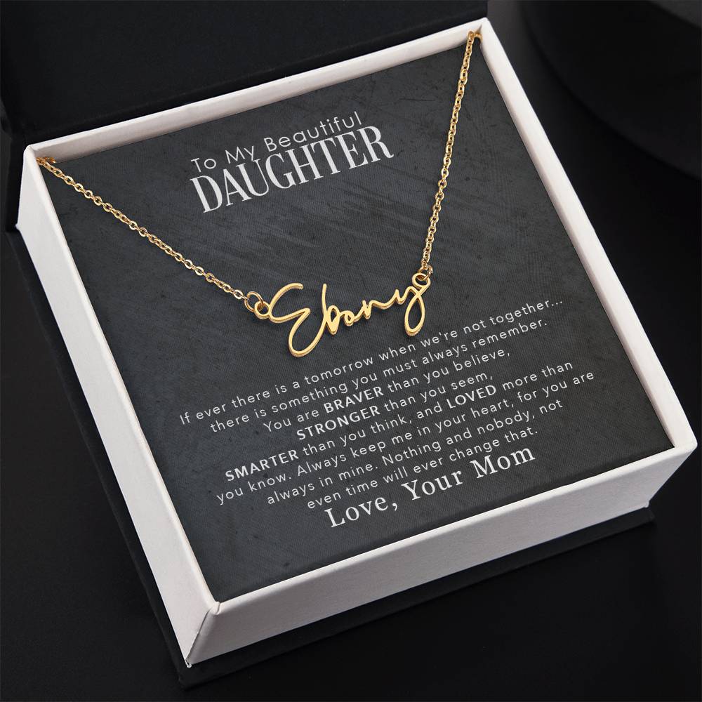 Jewelry To My Beautiful Daughter, Love Mom. Personalized Signature Name Necklace GiftsByJeff Gifts By Jeff Pittsburgh PA