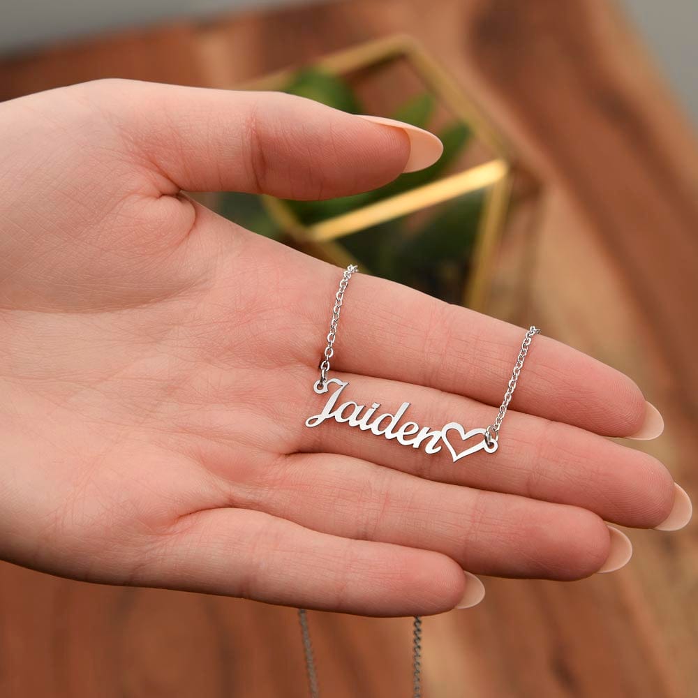 Jewelry To MY Daughter -If I'm Ever Not Here & You Need A Hug, Just Hold This Close To Feel My Love. - Personalized Heart Name Necklace GiftsByJeff Gifts By Jeff Pittsburgh PA