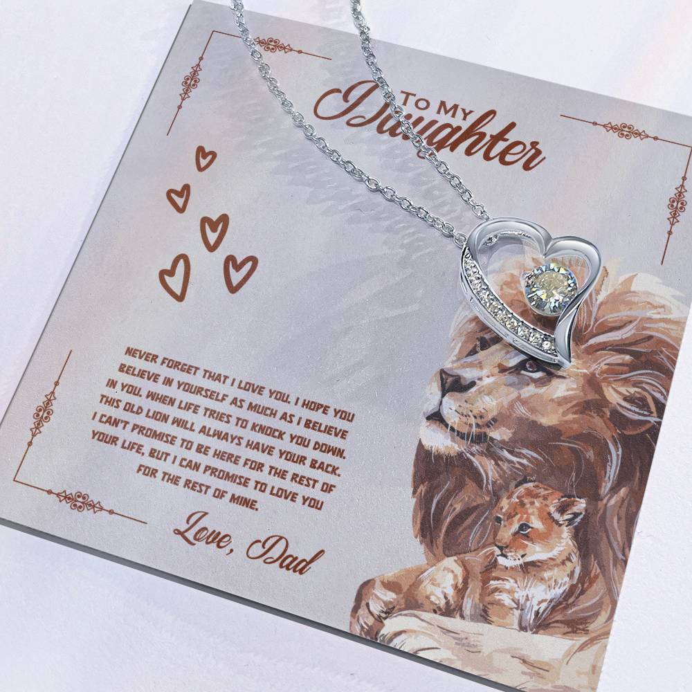 Jewelry To My Daughter, Love Dad, Never Forget That I Love You - Dazzling Forever Love Necklace GiftsByJeff Gifts By Jeff Pittsburgh PA