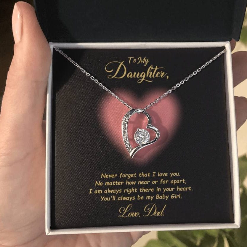 Jewelry To My Daughter, You'll Always Be My Baby Girl - Dazzling Forever Love Necklace GiftsByJeff Gifts By Jeff Pittsburgh PA