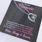 Jewelry To My Fiancée - I squeezed this necklace really tight, You'll feel my presence, shining bright. -  Forever Love Necklace GiftsByJeff Gifts By Jeff Pittsburgh PA